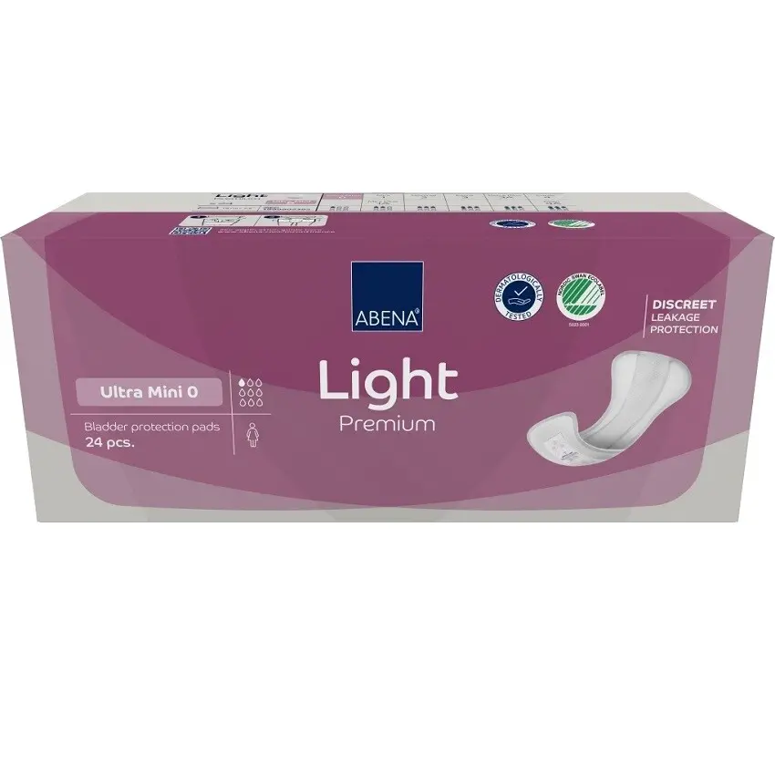 10628_ABENA LIGHT ULTRA MINI 0 VLOZKY ABSORPCNI, 100 ML, 24 KS